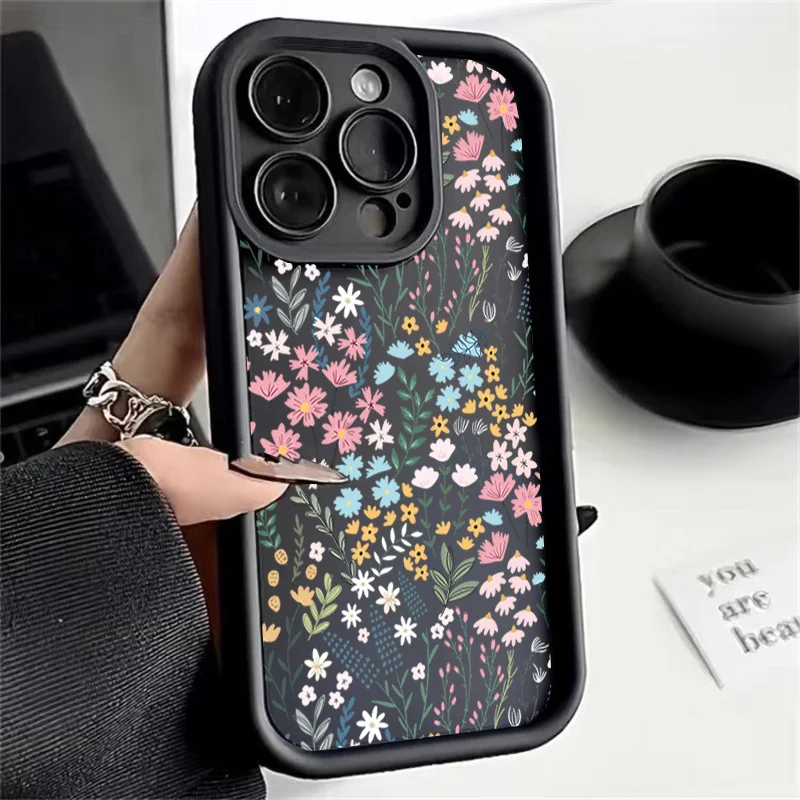 Chic Floral Design TPU Phone Case