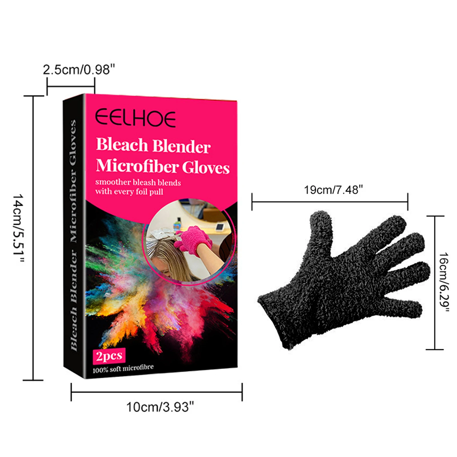 Bleach Gloves Nylon Hair Straightener Perm Curling Hairdressing Heat Resistant Finger Glove Hair Care Styling Salon Tools images - 6