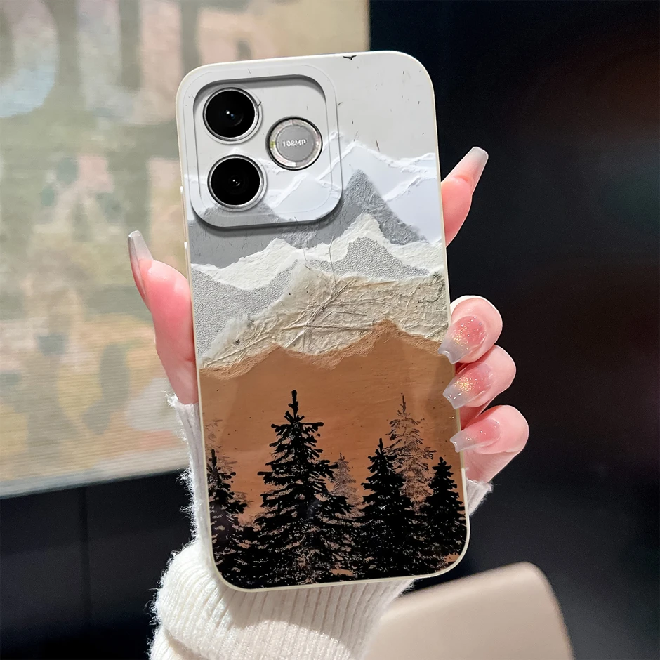 Candy Color Floral Durable Anti-Drop Simple Bumper Case