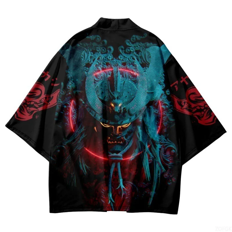 2025 Retro Haunted Samurai Style Role-playing Japanese Kimono Unisex Traditional Cardigan Top 2