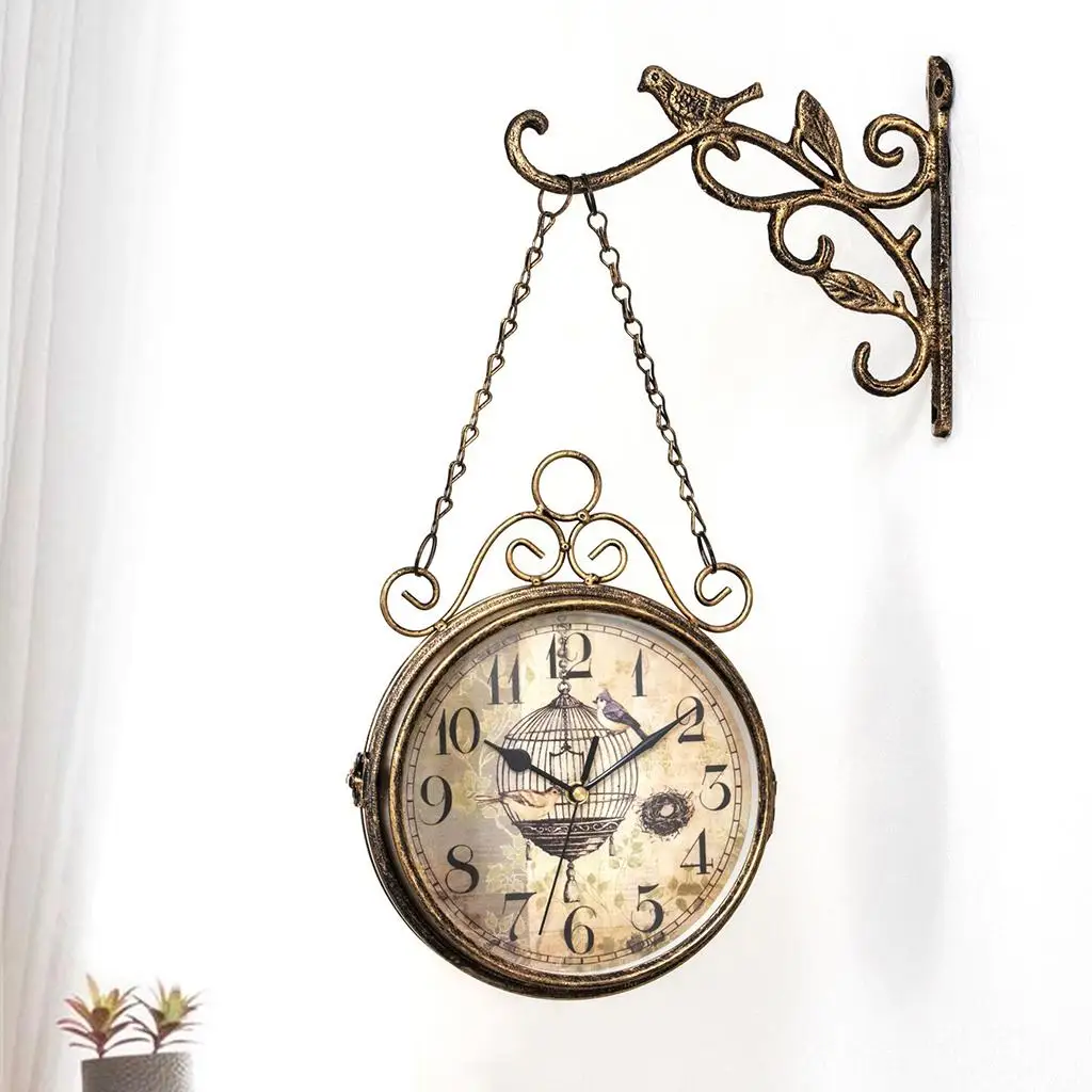 European Double-Sided Wall Clock 3