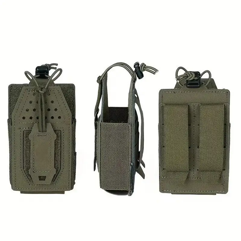 1 Stück Taktische Walkie-Talkie-Tasche Nylon Molle Funkgeräte-Tasche Tragbare Outdoor-Jagd-Sport-Telefonhalterung Interphone-Holster – Detail 10