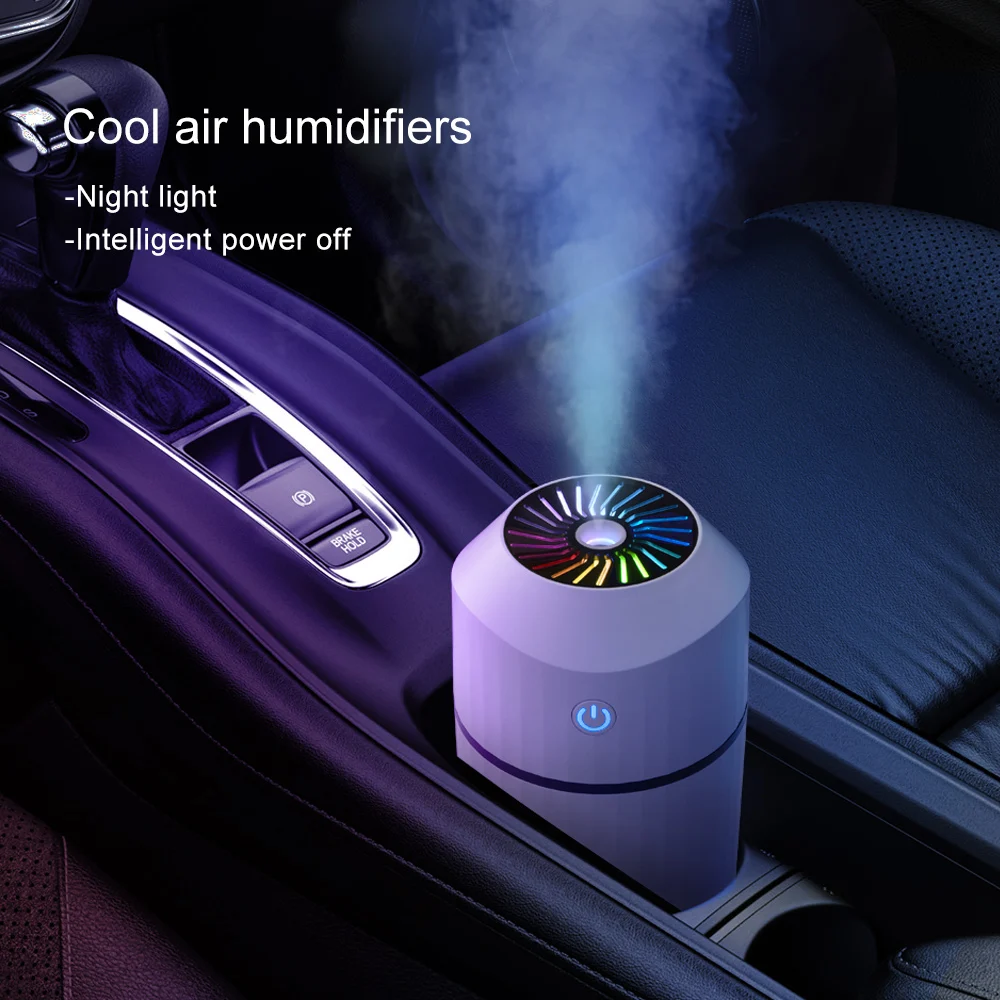 Portable Car Air Humidifier Auto Air Purifier Aromo with LED Light for Home Office Nano Spray USB Ultrasonic Mute Clean Care air humidifier air purifier
