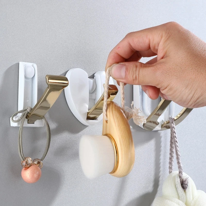 

Aluminum Nailless Folding Coat Hook Hallway Bedroom Door Hat Clothes Rack Hanger Kitchen Toilet Wall Bracket Hooks Home Decor