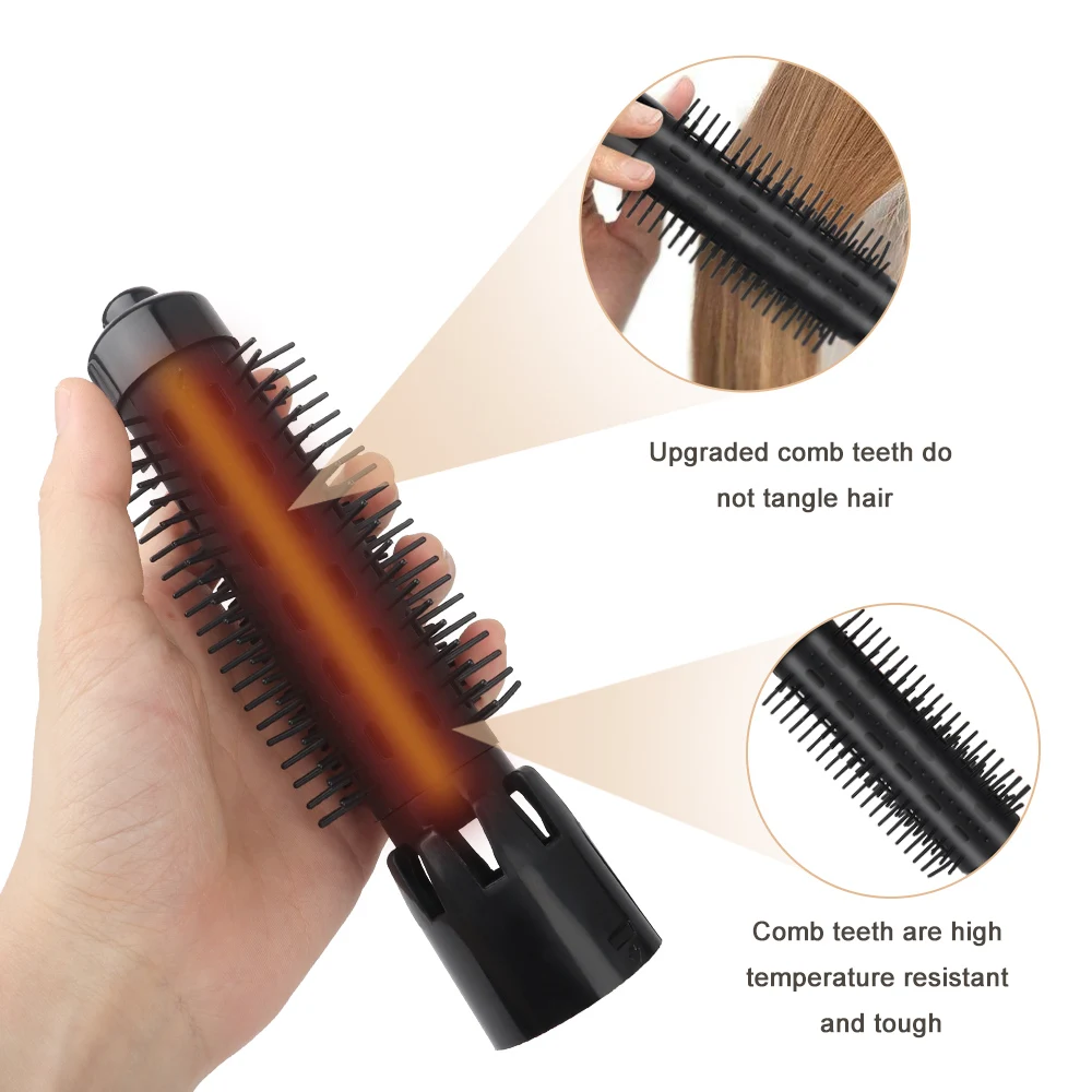 Description Picture 5 of item4 In 1 Hair Curle Dryer Straightener Comb Electric Rotating Curling Brush Styler Blow Dryer Hair Styling Tool Barber Salon Home