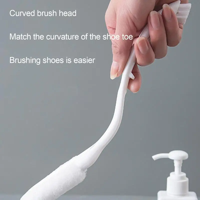 Shoe Scrubber Brush Double-Ended Shoe Scrubbing Cleaning Brush Soft Bristle Laundry Brush for Tennis Shoes Sneaker Cleaning