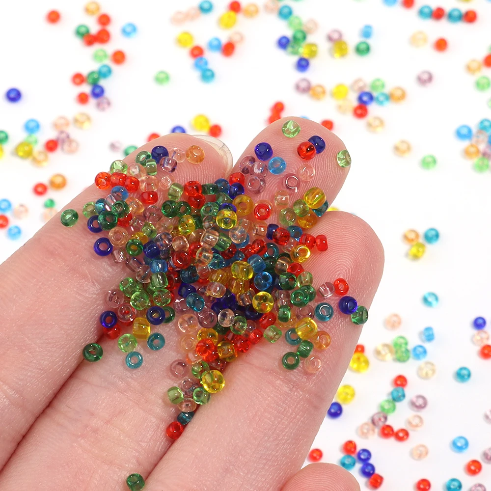Transparente bunte Perlen abgefüllt/verpackt tschechische Glasperlen für Schmuck herstellung runde Perlen DIY Ohrringe Armband Großhandel – Detail 3