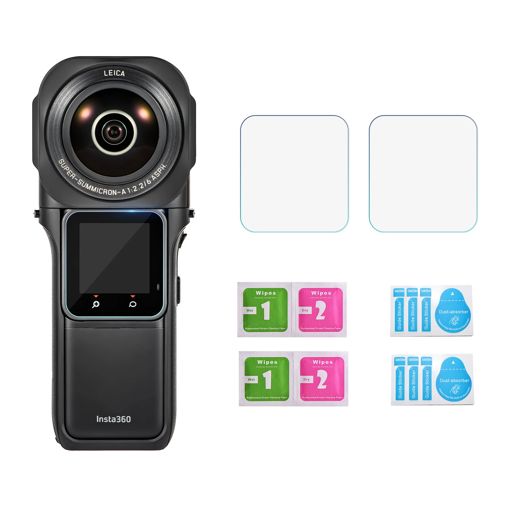 

2pcs Screen Protector for Insta360 ONE RS Panoramic Camera Accessories 9HD Glass Film Lens Protector