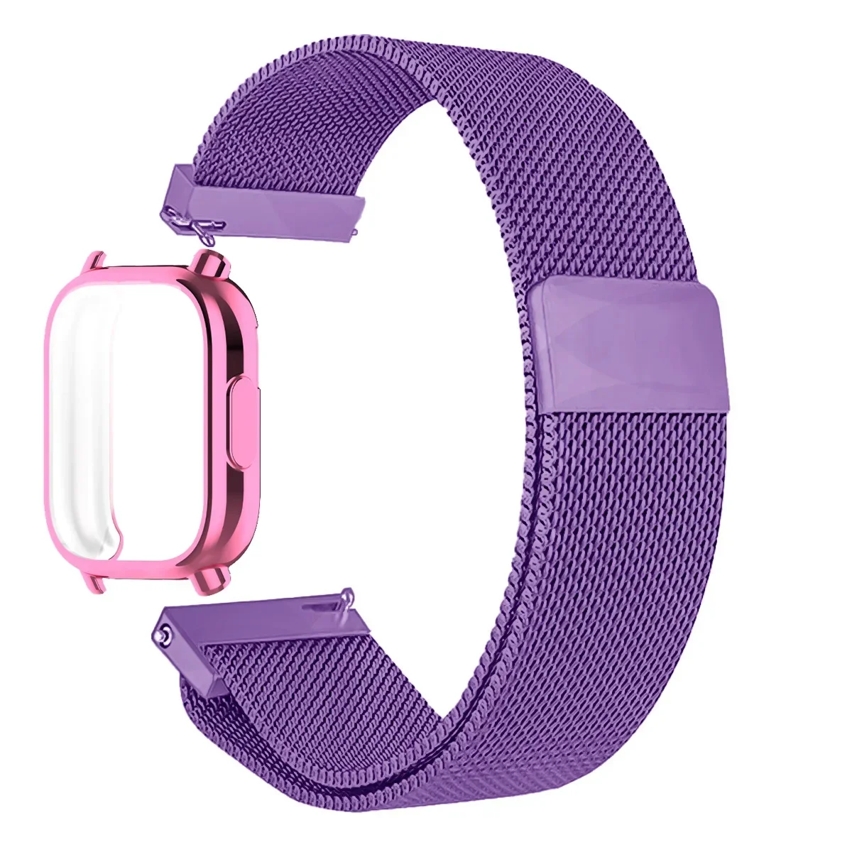 Milanese Mesh Strap with Case and Screen Protector - Premium Watchband Bracelet Accessories