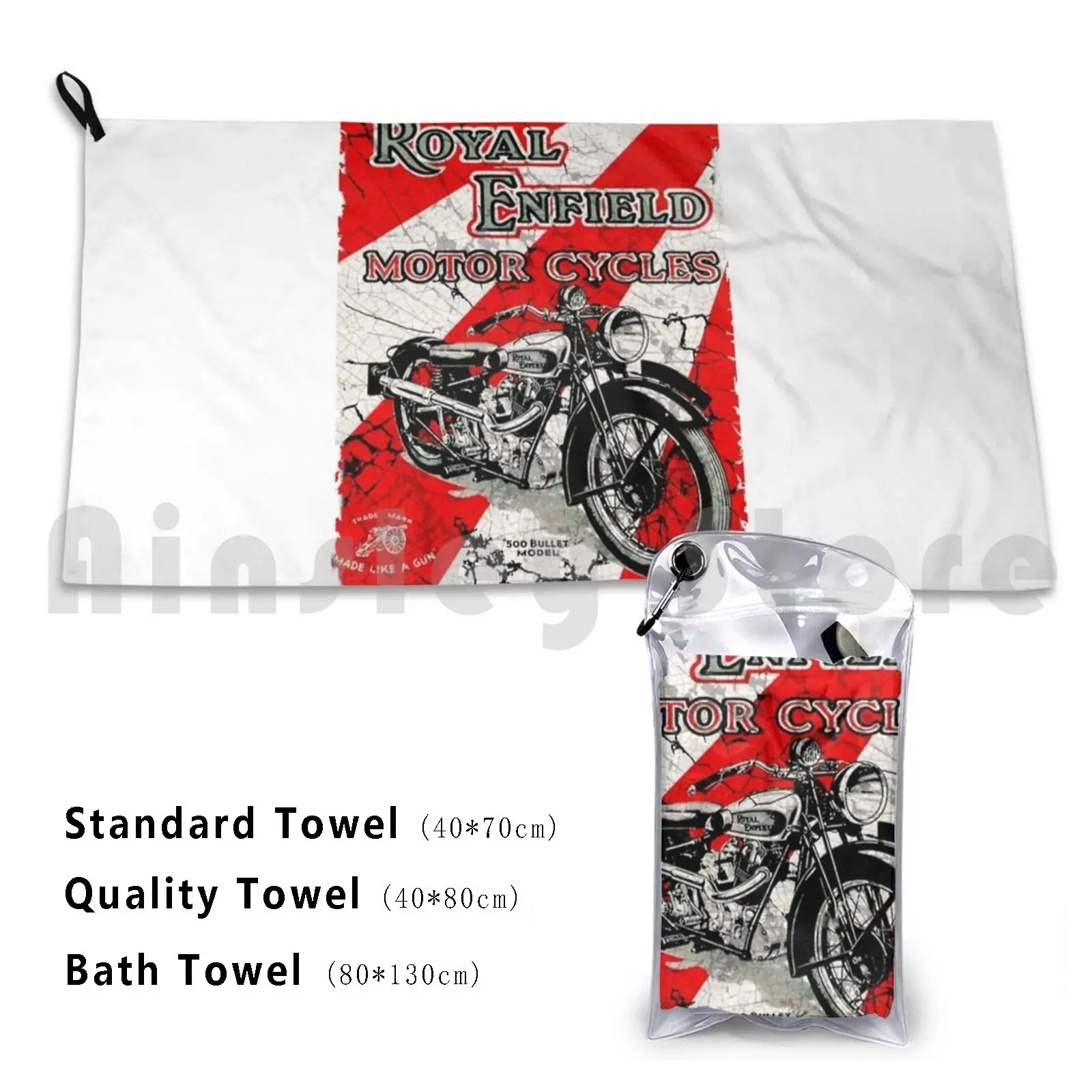 Royal Enfield Moto Telo Da Bagno Cuscino Da Spiaggia Royal Enfield Moto Norton Bsa Matchless British