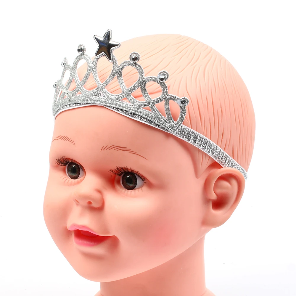 Baby Headband Birthday Party Crown Princess Girl Newborn Kids Children Rubber Bands Hair Accessory Hairbands Photography