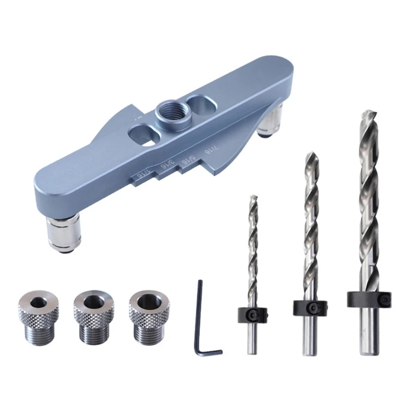 

Vertical Pocket Hole Drilling Jig Woodworking Dowelling Jig Locator Dowel Drill Guide Puncher Positioner Tool