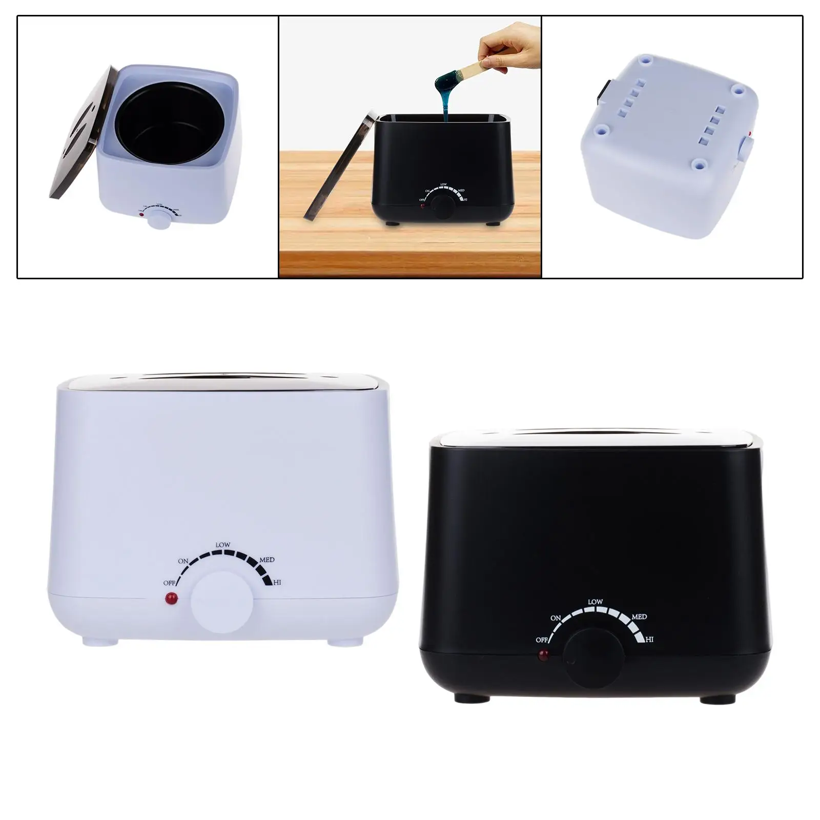 Electric Heater, Body ing with Lid Melt Hard 400ml Salon SPA Equipment Melter