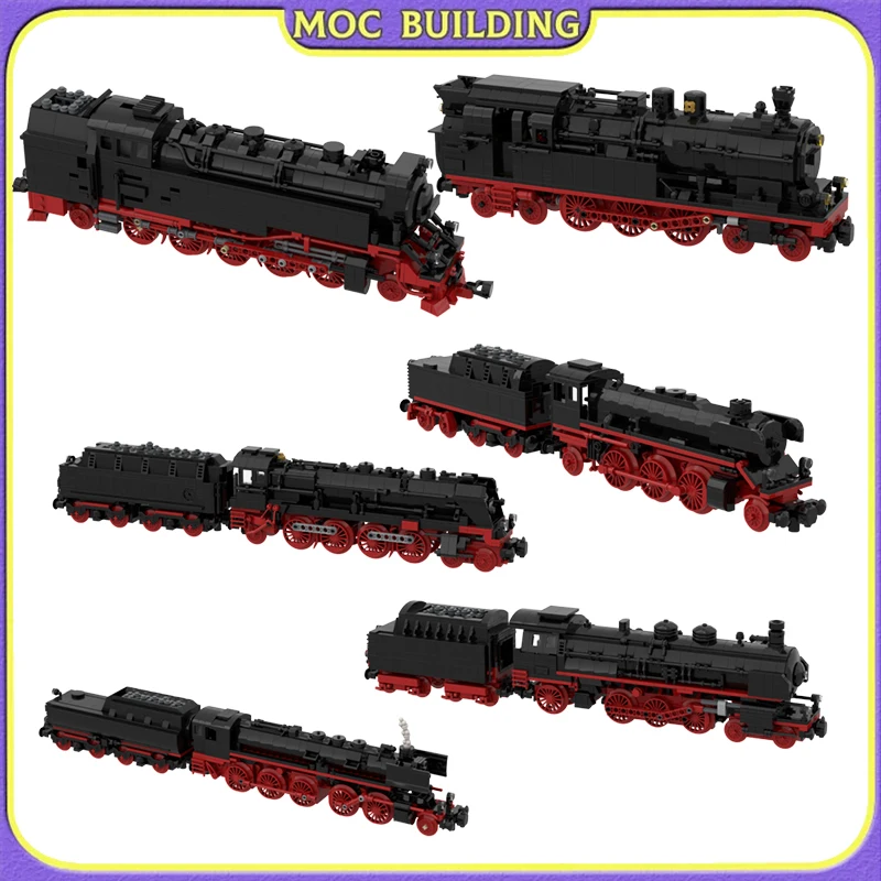 

Display BR Train Blocks MOC Building Blocks Steam Locomotive Railway Model DIY Assembly Construction Bricks Toy Gift