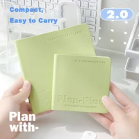 Planwith Pocket Notepad, Upscale Square Soft Waterproof PU Stitching Notebook, Portable Feelings Thoughts Inspirations Organizer 1