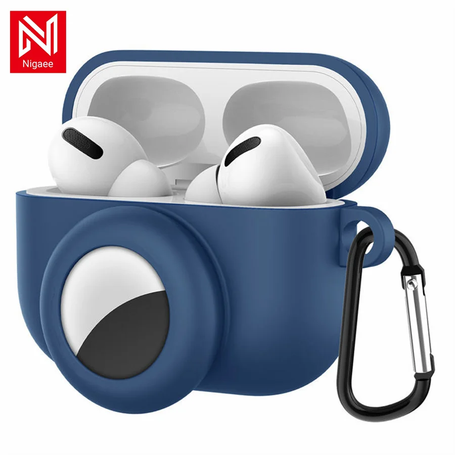 

Silicone Case for Airpods Pro And Airtag 2 in 1 Accessories Portable Anti-Loss Protective Cover for Air Tag Airpods Pro Case