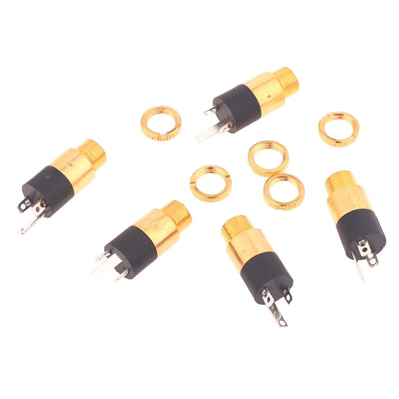 5Pcs PJ392 Stereo Female Sockect Jack 3.5 Audio Headphone Connector 3.5mm Stereo Headphone Audio Video Jack Socket Plug