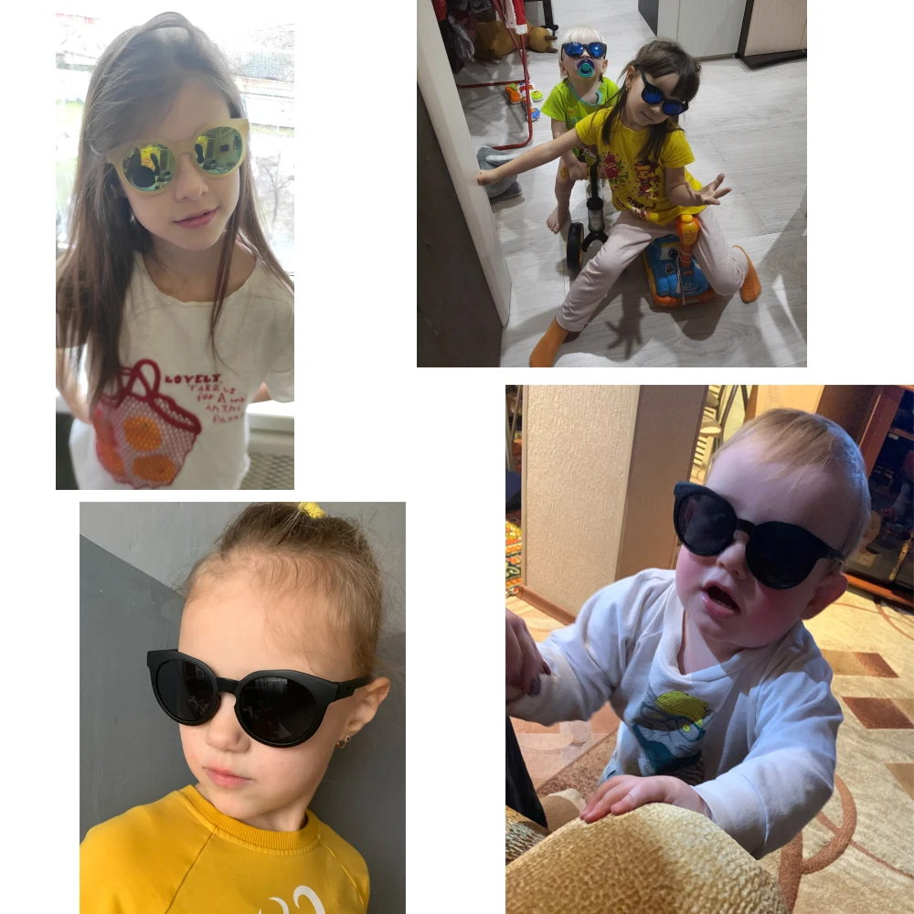 Fashion Kids Sunglasses Girl Black Children's sunglasses Anti-uv Baby Sun-shading Eyeglasses Boy glasses Goggle