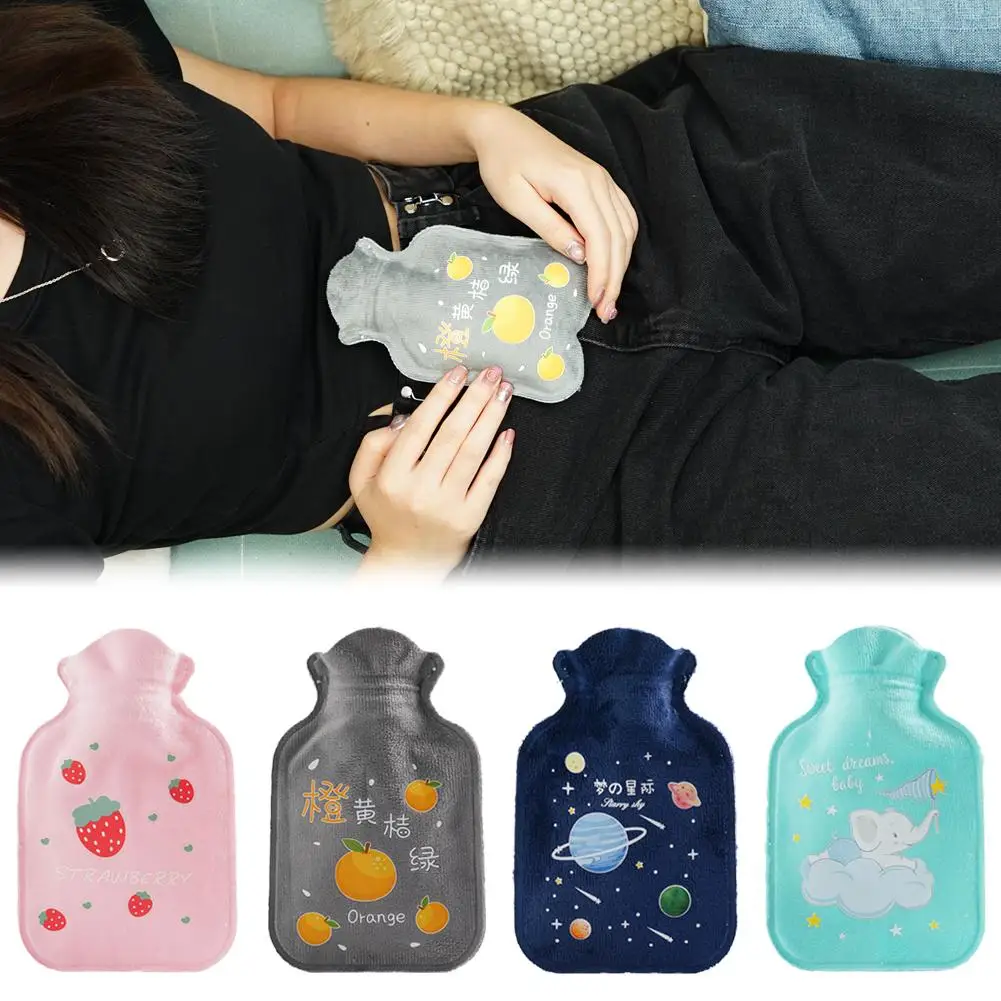 Cute Hand Warmer Hot Water Bag, Cartoon Plush Filling, Garrafa de aquecimento, Warm Keeping, Soft Water Pad, Coldpro I9X2