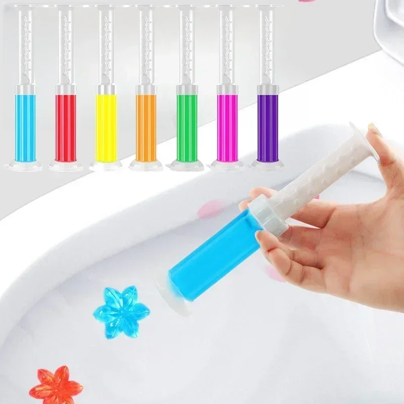 Toilet Bowl Cleaner Flower Fragrance Gel Air Freshener Closestool Perfume Aromatic Deodorant Cleaning Toilet Gel Stamp Supplies