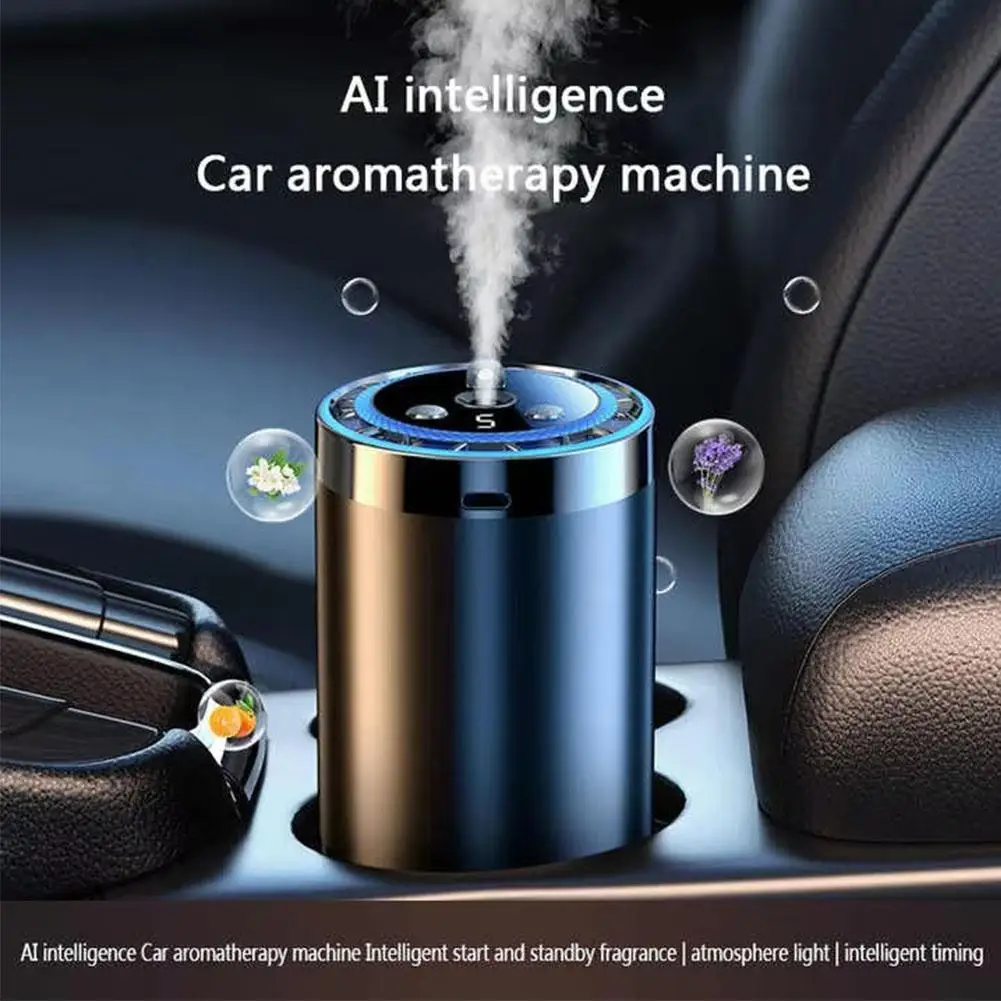 Car Fragrance Humidifier 5 Modes Scent Air Car Odor Eliminator Long Lasting Universal Car Diffuser With Digital Display 4