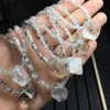 Unit One Piece Rough Natural Herkimer Crystal Healing Stone Pendant For Gift 4