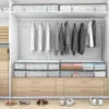 4/8pcs Under Bed Storage Boxes Plastic Storage Box Closet Organizers And Clothing Storage Bags With Premium Transparent Plastic 4