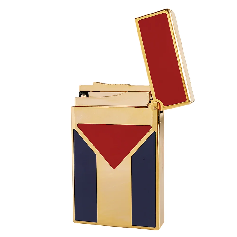 Cuban Gas Lighter Metal Lacquer Cuba Flag Cigarette Accessories Smoking Gadgets Men Collection Father Gifts 4