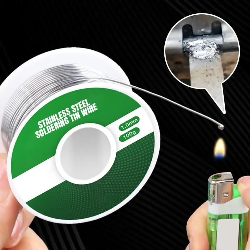 Aluminum Stainless Steel Lighter Solder Wire Diameter Disposable Low Temperature Nickel Aluminum Flux For Soldering soldering wire soldering tin wire welding wires