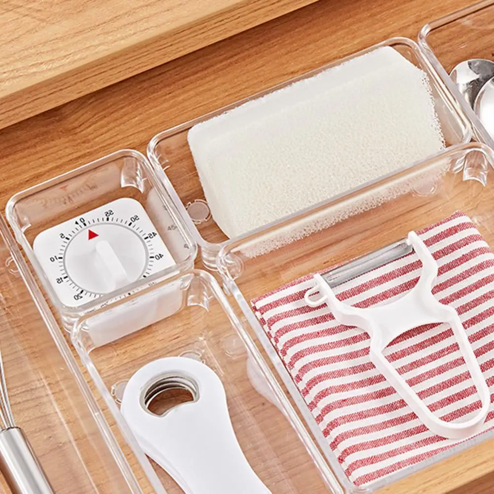 

Office Supplies Storage Box Multi-size Drawer Storage Box with Silicone Dot for Makeup Jewelry Office Supplies for Countertop