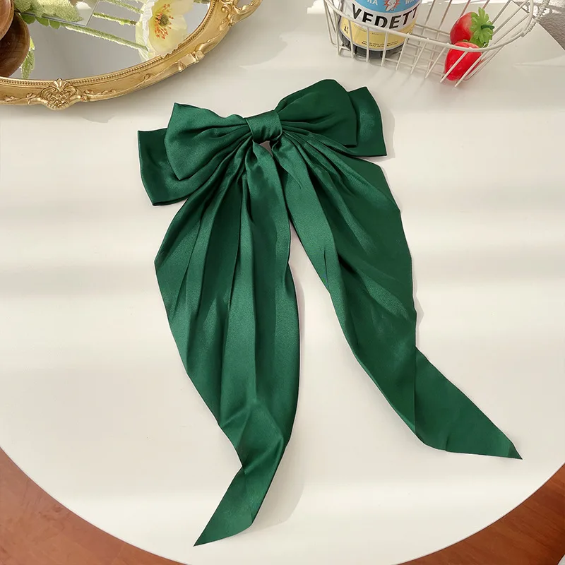 Elegant Satin Ribbon Bows Hair Clips - Trendy Hair Accessories