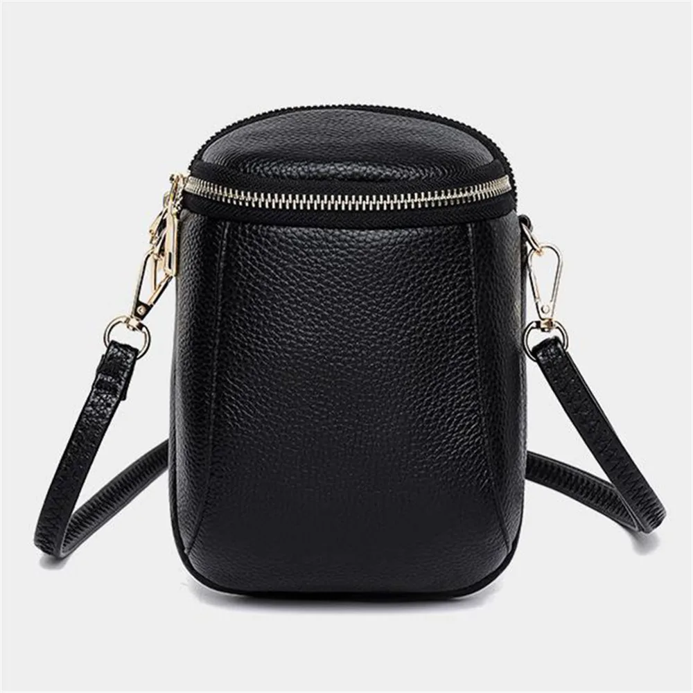 High Quality Soft Leather Cell Phone Bag New Mini Crossbody Bag Texture Top Layer Cowhide Shoulder Bag For Women