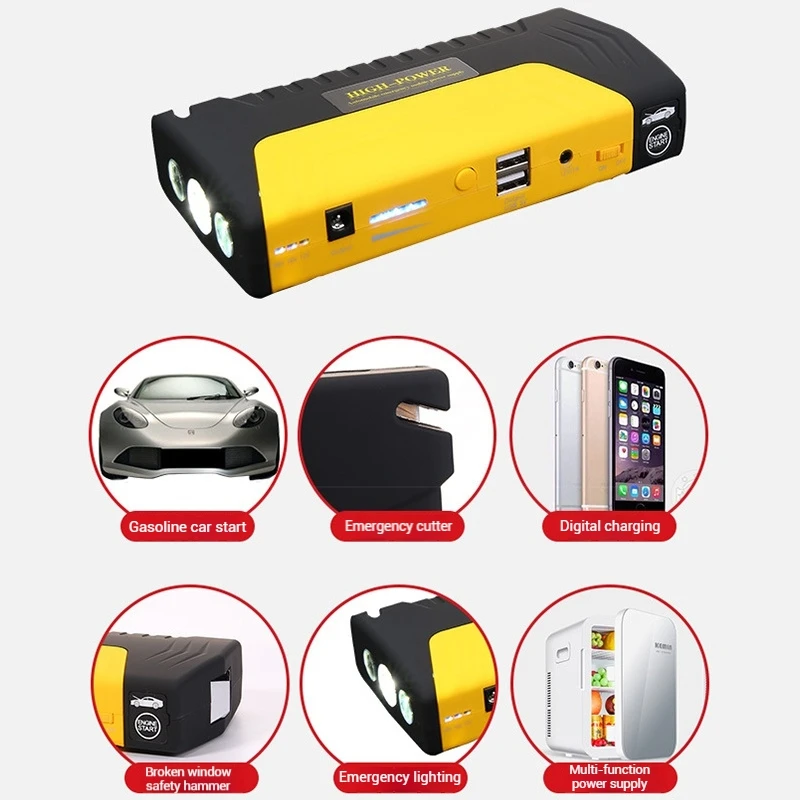 12V Car Jump Starter 16800mAh Power Bank Car Booster Charger Portable Auto Starting Device Emergency Battery Starter