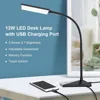 12w 72 LED Flexible Desk Lamp Touch Table Lamps For Living Room Gooseneck Desktop Dimmable Eye Protection Study Lamp Led Light 1