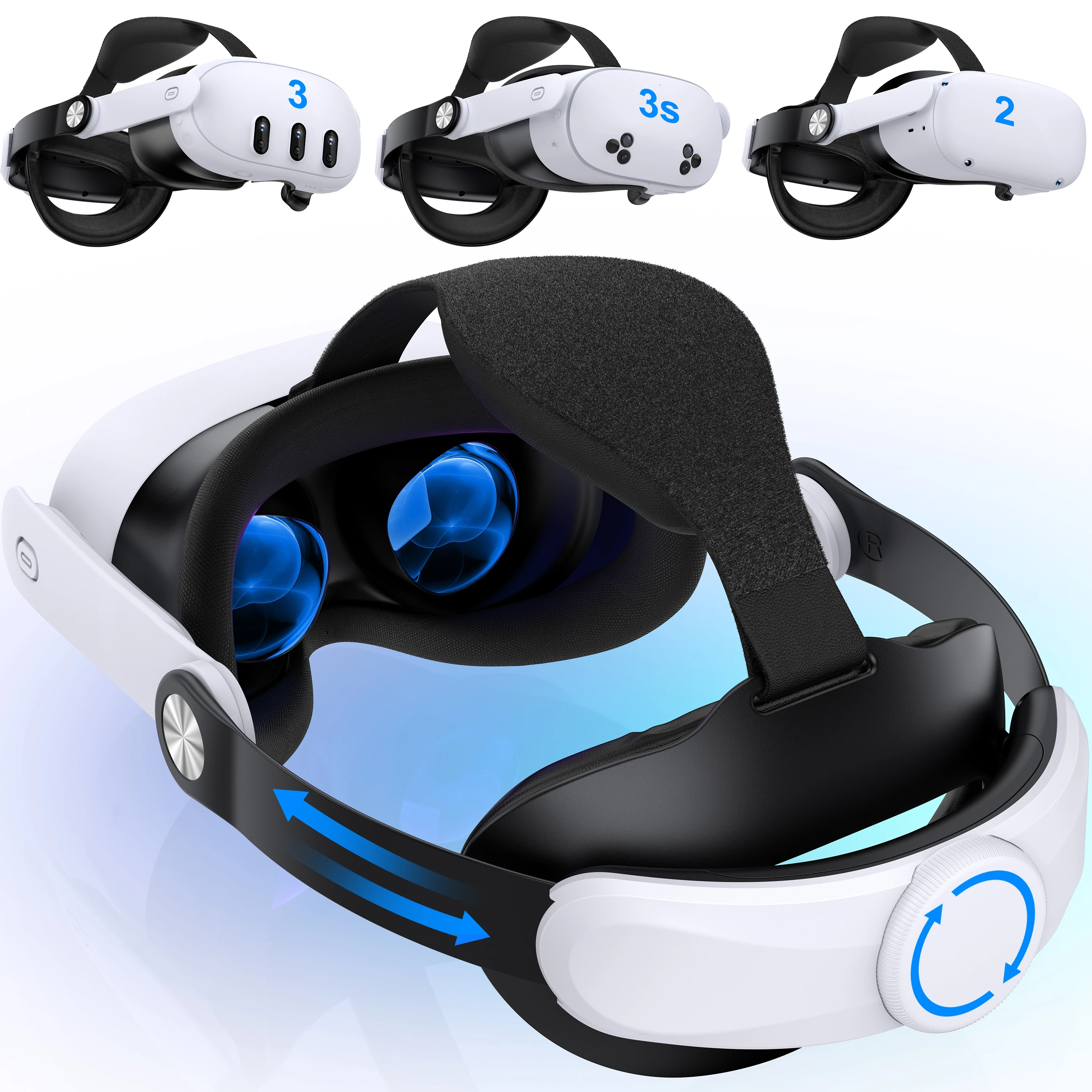Adjustable Elite Vr Head Strap For Meta Quest 3s Quest 3 And Quest 2_voghion.com