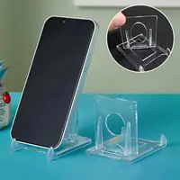 10PCS Mini Display Stand Clear Acrylic Display Easels Adjustable Plate Holder Stand Picture Frames Rack Wedding Home Decor 1