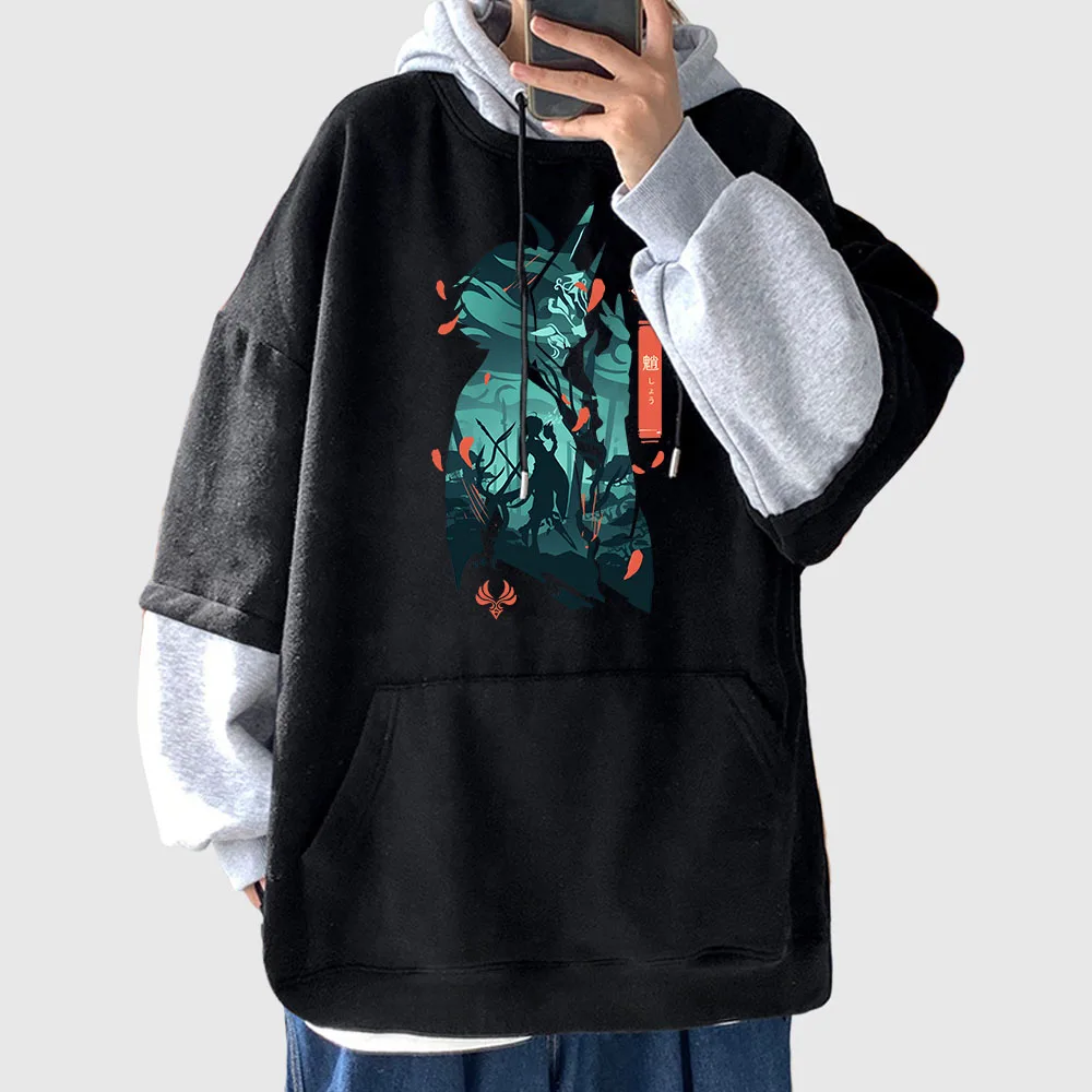 

Genshin Impact Hoodie Xiao Cosplay Sweatshirt Hu Tao Zhong Li Hoody Women Clothing Raiden Shogun Pullovers Kaedehara Kazuha Top