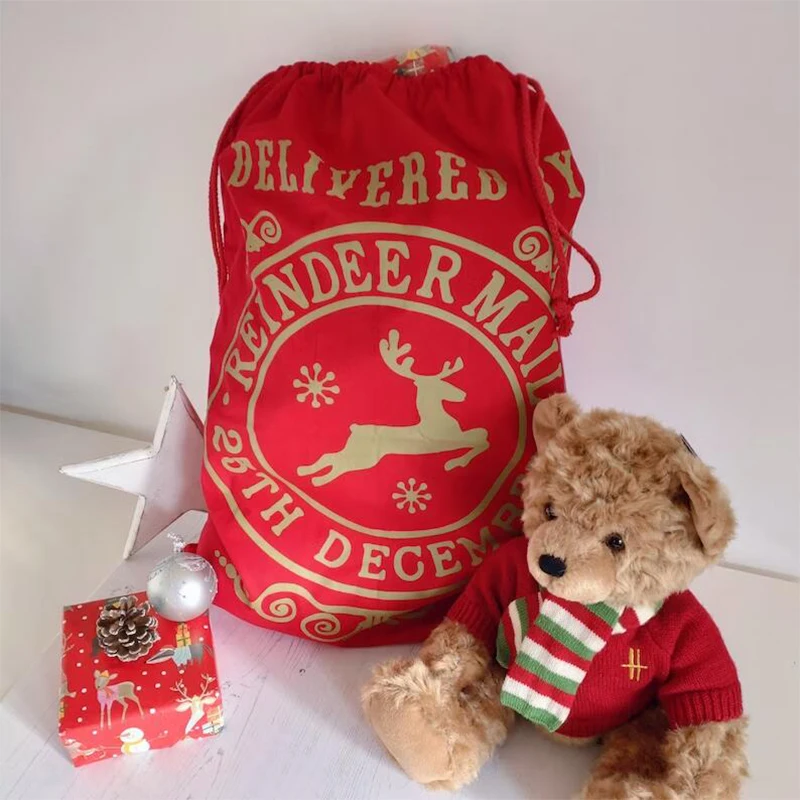 Christmas Gift Bags Santa Sacks Personalized Children Gifts Toys Drawstring 38 Styles