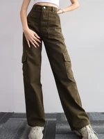 New Y2K Women Vintage Cargo Pants Streetwear Techwear Korean Harajuku Parachute Pants Beige Sweatpants Wide Leg Joggers Trousers - Image 6