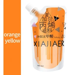 Vibrant Acrylic Paint Set - 27 Colors, 100ml, Artistic Hand - Painted Wall Art (Orange yellow)