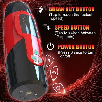 Automatic Male Masturbator Cup Blowjob Vibration Rotation Telescopic Sucking Vagina Masturbation Penis Oral Sex Toys For Adults