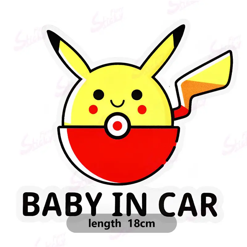 Pikachu Baby an Bord Auto Aufkleber Aufkleber für Auto LKW Fenster lustige  JDM wasserdichte Sonnenschutz Aufkleber - AliExpress