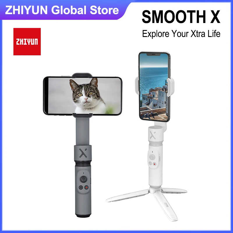 

Бывший в употреблении 2-осевой стабилизатор Zhiyun Smooth X, ручной карданный подвес с селфи-палкой для iPhone, Android, Xiaomi/Samsung (Open Box)