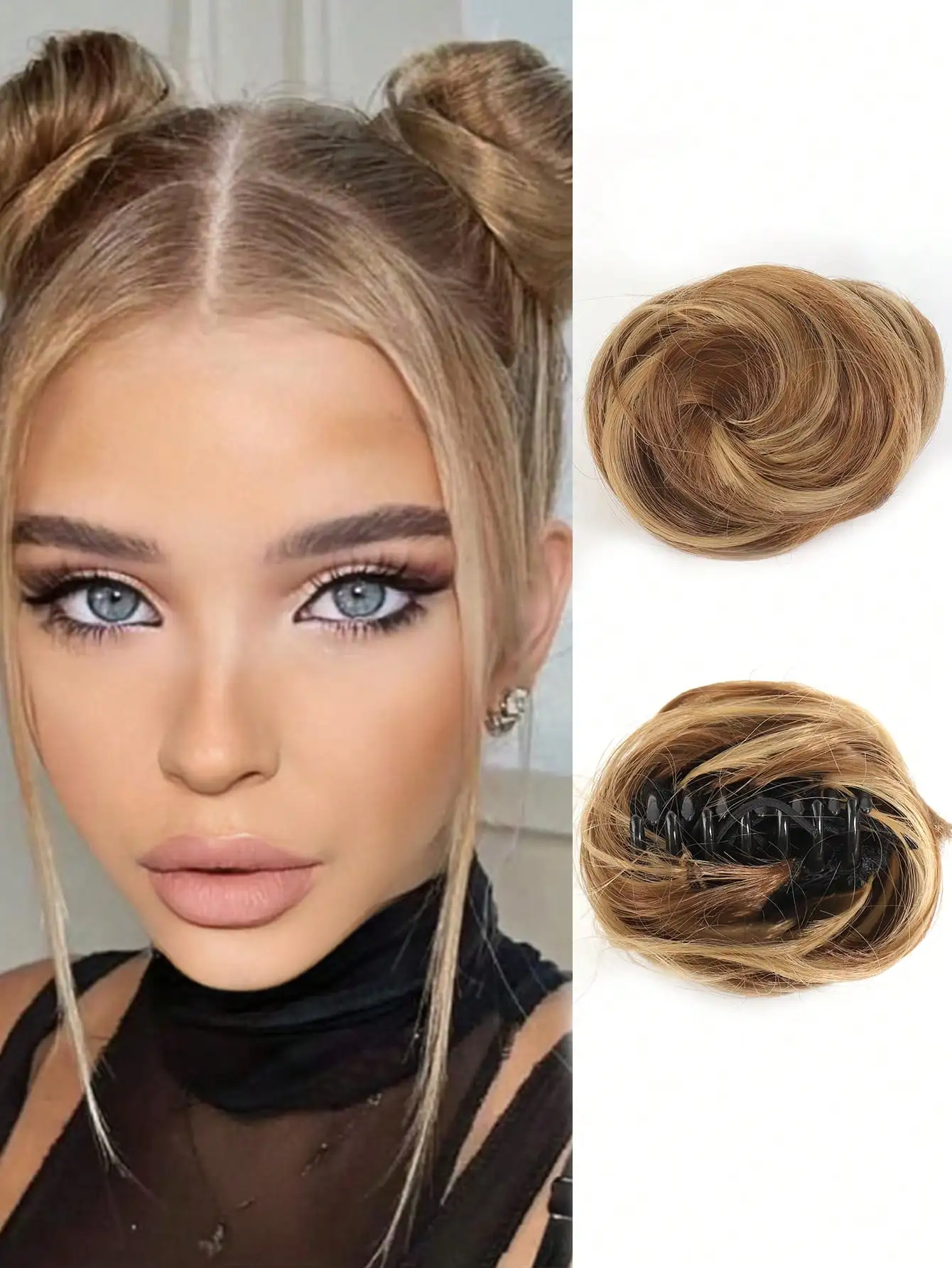 

Aosiwig Synthetic Curly Bun Messy Chignon Elastic Band Hair Bun Hairpiece Donut Rubber Fake Hair Claw Clip Ponytail For Women