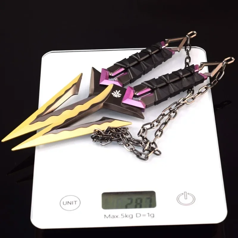 22cm Valorant Kuronami No Yaiba Variant Purple Ninja Kunai Game Peripherals Weapon Model Metal Accessories Ornaments Gift Toys 6
