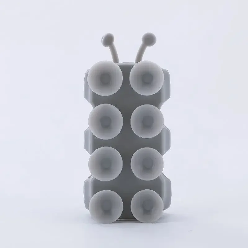 Sucker Shower Head Holder Reusable Shower Bracke Movable Suction Cup Caterpillar Shape Rack Bathroom Accessories 5
