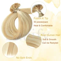 Extensions de cheveux naturels à pointe droite, à kératine, fusion à chaud, noir, brun, marron, pré-collées, 50 pièces 4
