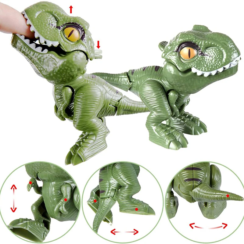 Dinosaure mordant les doigts, modèle tyrannosaure Rex, Jurassic, jouet pour  enfants, articulations mobiles - AliExpress