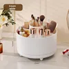 Glacier Pattern Plastic Pen Holder Desktop Rotating Cosmetic Storage Box Makeup Storage Box High-end 5