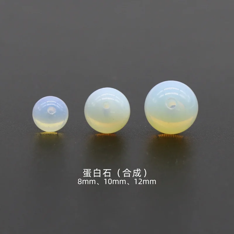 Natural Stone Loose Half Hole  beads Rose Quartz Tiger's Eye Opal Crystal Agate For Diy Necklace Bacelet Jewelry Accessories